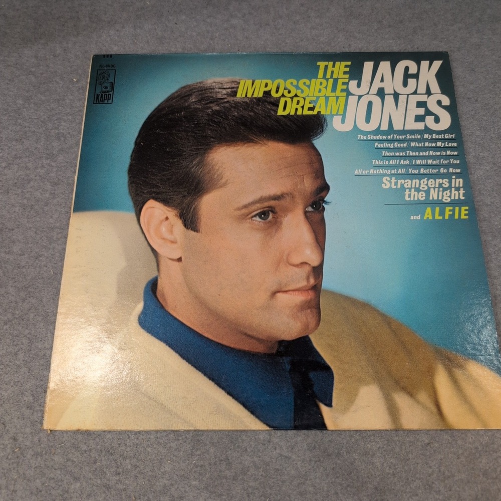 Jack Jones The Impossible Dream Vinyl LP Mono Kapp Records KL-1486 1966